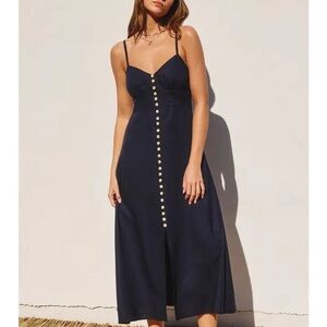 Heaven Sent Button Front Midi Dress